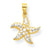 10k Yellow Gold & Rhodium Starfish Charm hide-image