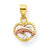 10k Gold Two-tone Dolphin Heart Charm hide-image