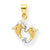 10k Yellow Gold & Rhodium Small Dolphin Charm hide-image