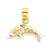 10k Yellow Gold & Rhodium Dolphin Charm hide-image