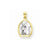 10k Yellow Gold & Rhodium Cat Pendant, Pendants for Necklace