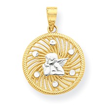 10k Yellow Gold & Rhodium Angel Charm hide-image