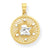 10k Yellow Gold & Rhodium Angel Charm hide-image