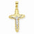 10k Yellow Gold & Rhodium Filigree Crucifix pendant, Pendants for Necklace