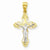 10k Yellow Gold & Rhodium Filigree Crucifix pendant, Lovely Pendants for Necklace