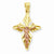 10k Gold Two-tone Crucifix Pendant, Pendants for Necklace