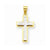 10k Yellow Gold & Rhodium Diamond-Cut Cross pendant, Exquisite Pendants for Necklace