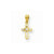 10k Yellow Gold Small CZ Cross pendant, Charm