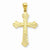 10k Yellow Gold Budded Cross pendant, Pendants for Necklace