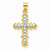 10k Yellow Gold CZ Cross pendant, Stylish Pendants for Necklace