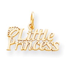 10k Yellow Gold Little Princess with Crown Charm hide-image