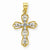 10k Yellow Gold CZ Filigree Cross Pendant, Adorable Pendants for Necklace