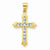 10k Yellow Gold CZ Cross pendant, Dazzling Pendants for Necklace