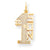 10k Yellow Gold Lined Design #1 Son Charm hide-image