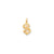 Solid Polished Dollar Sign Charm in 10k Yellow Gold