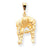 10k Yellow Gold FOOTBALL Charm hide-image