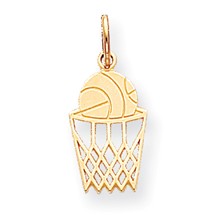 10k Yellow Gold BASKETBALL Charm hide-image