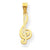 10k Yellow Gold Treble Clef Charm hide-image