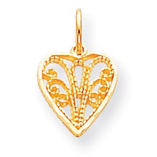 10k Yellow Gold Heart Charm hide-image