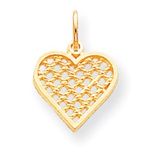 10k Yellow Gold Heart Charm hide-image