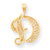 10k Yellow Gold SCRIPT Initial D Charm hide-image