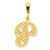 10k Yellow Gold Initial P Charm hide-image