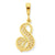 10k Yellow Gold Initial S Charm hide-image