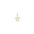 Diamond-cut Flat Back Star Charm in 10ky Gold