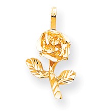 10k Yellow Gold Rose Charm hide-image