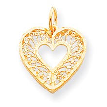 10k Yellow Gold Heart Charm hide-image