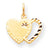 10k Yellow Gold Solid Diamond-cut Double Heart Charm hide-image