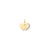 Solid Diamond-cut Double Heart Charm in 10k Yellow Gold