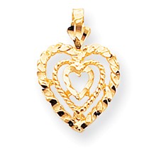 10k Yellow Gold Heart Charm hide-image