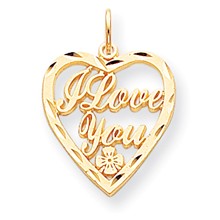 10k Yellow Gold I LOVE YOU HEART Charm hide-image