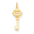 10k Yellow Gold Solid Key Charm hide-image