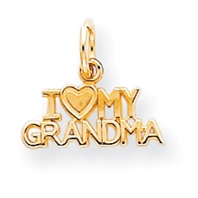 10k Yellow Gold I Love My Grandma Charm hide-image