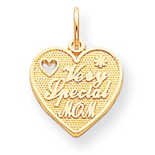 10k Yellow Gold VERY SPECIAL MOM HEART Charm hide-image