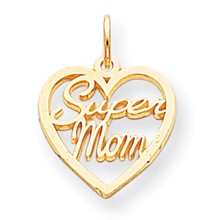 10k Yellow Gold SUPER MOM Charm hide-image