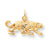 10k Yellow Gold Solid Satin Small Leopard Charm hide-image