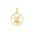 EAGLE IN A FRAME Charm in 10k Yellow Gold