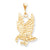 10k Yellow Gold Solid Diamond-cut Eagle Charm hide-image