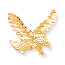 10k Yellow Gold Solid Diamond-cut Eagle Charm hide-image