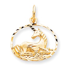 10k Yellow Gold UNICORN IN Ring hide-image