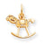 10k Yellow Gold BABY ROCKING HORSE Charm hide-image