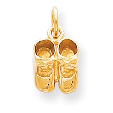 10k Yellow Gold BABY SHOES Charm hide-image