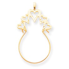 10k Yellow Gold 5 Hearts Charm hide-image