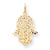 10k Yellow Gold Filigree Chase Charm hide-image