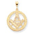 10k Yellow Gold Solid Masonic Symbol Charm hide-image