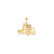 Solid Diamond-cut Semi Truck Charm in 10k Yellow Gold