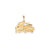 Solid Diamond-cut Semi with Trailer Charm in 10k Yellow Gold